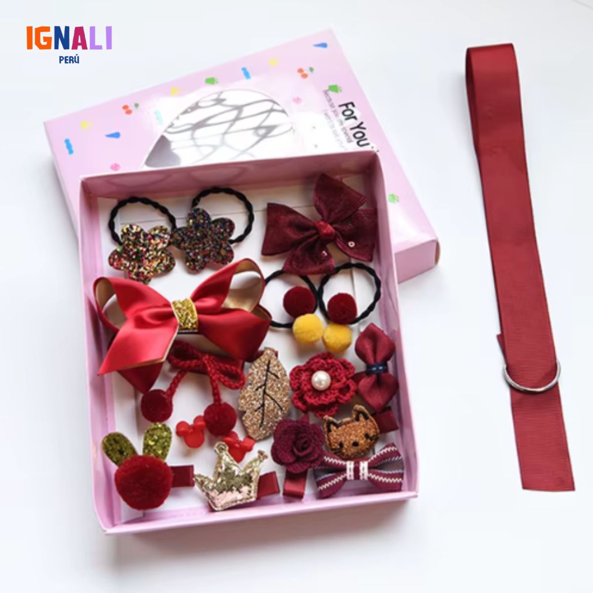 GENERICO - Tripack Set de ganchitos para niña