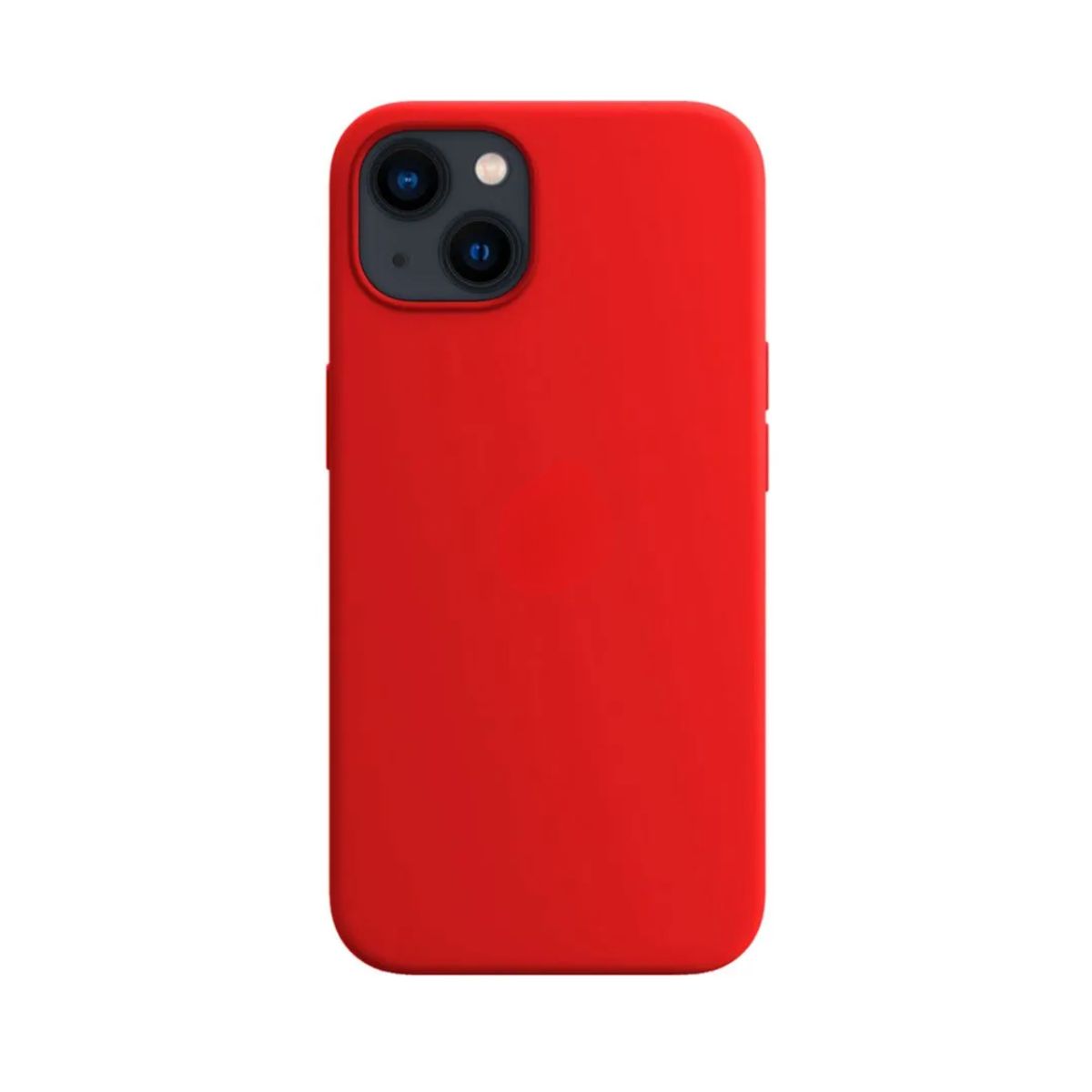 GENERICO - Case para Iphone 15 con logo protector de silicona color Rojo
