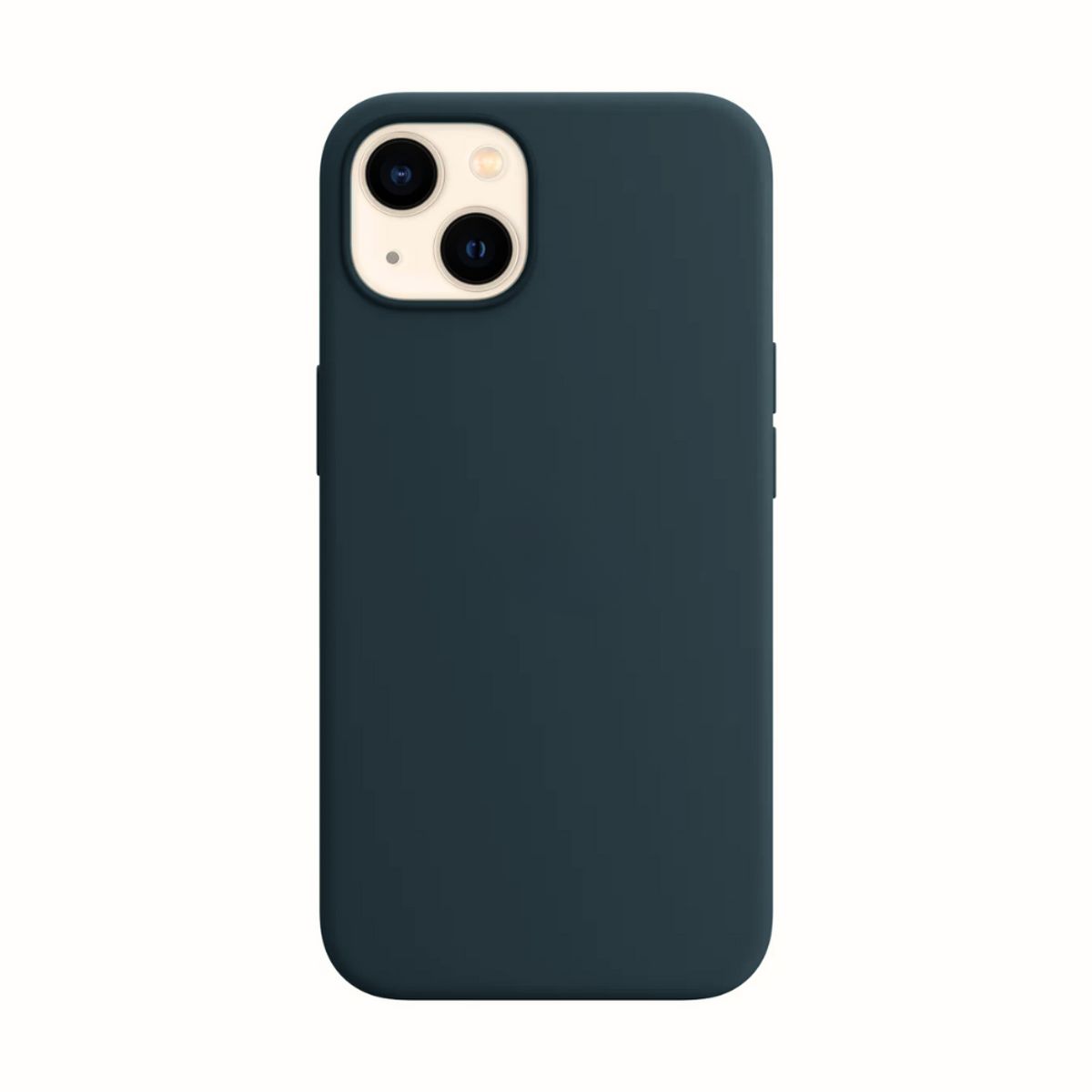 GENERICO - Case para Iphone 15 con logo, protector de silicona color azul oscuro