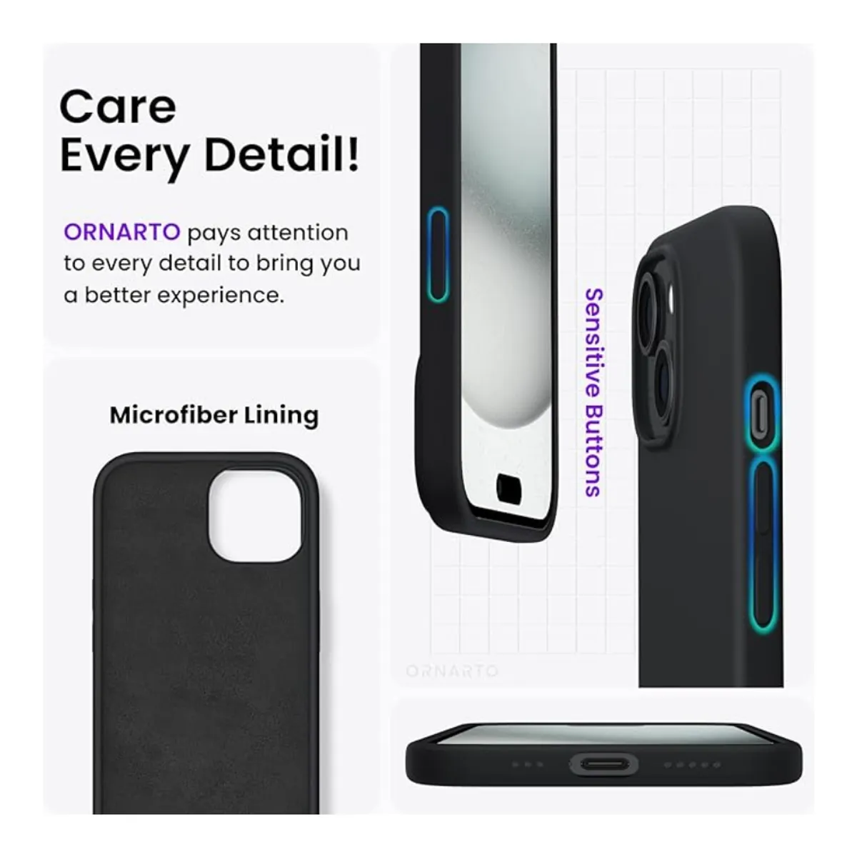 GENERICO - Case para Iphone 15 con logo, protector de silicona color verde oscuro