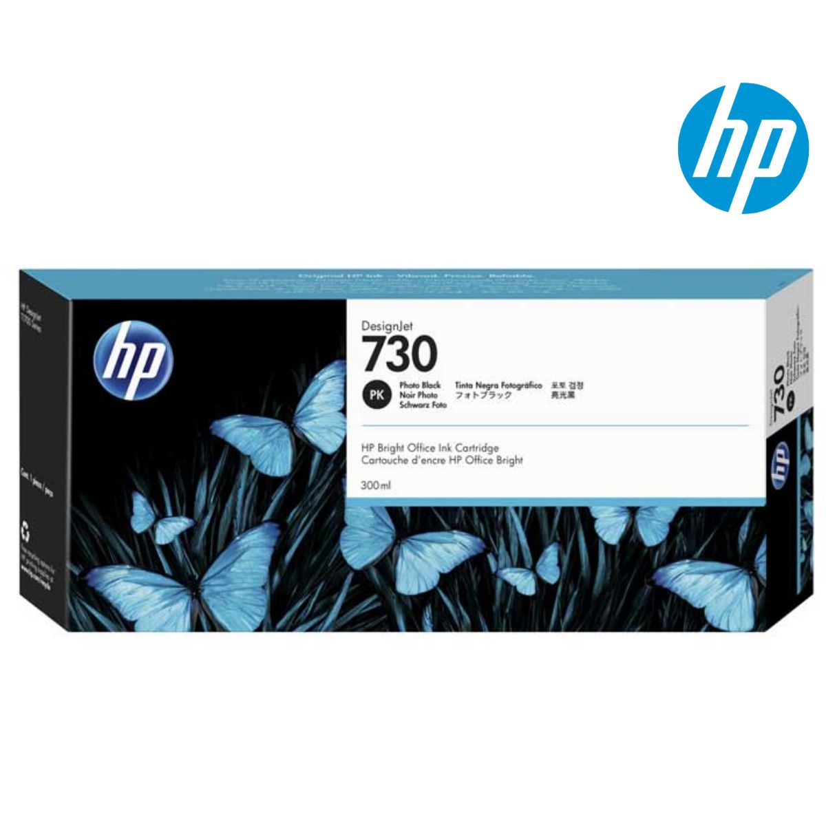 HP - Cartucho de Tinta HP 730 Photo Black Original de 300 ml