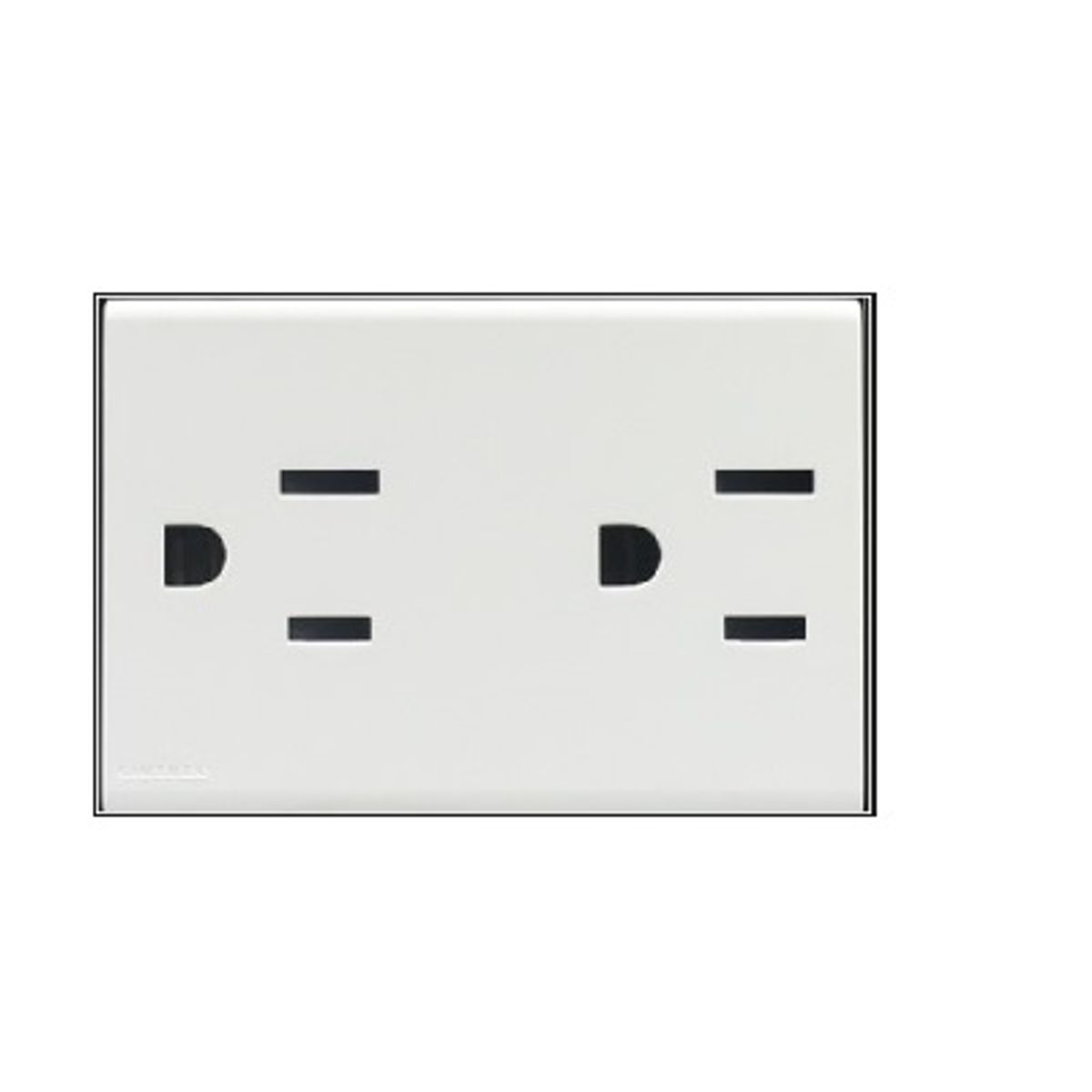 SINTHESI - DADO TOMACORRIENTE DUPLEX AMERICANO DE 3 MODULOS S22