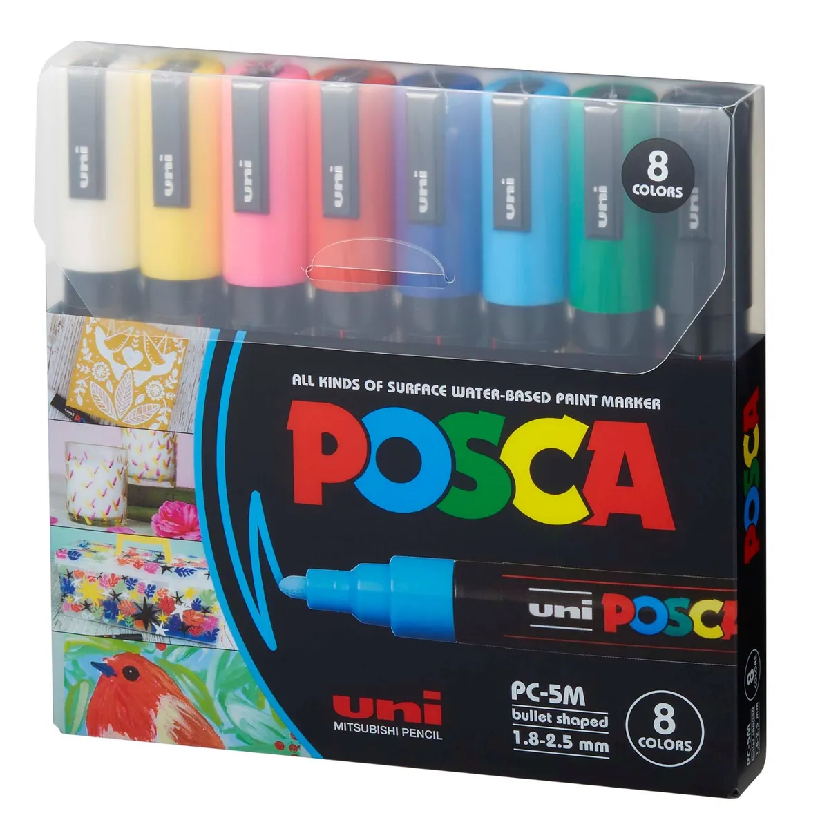 POSCA - POSCA Pack PC-5M 8C Básico Nueva Presentación X8   