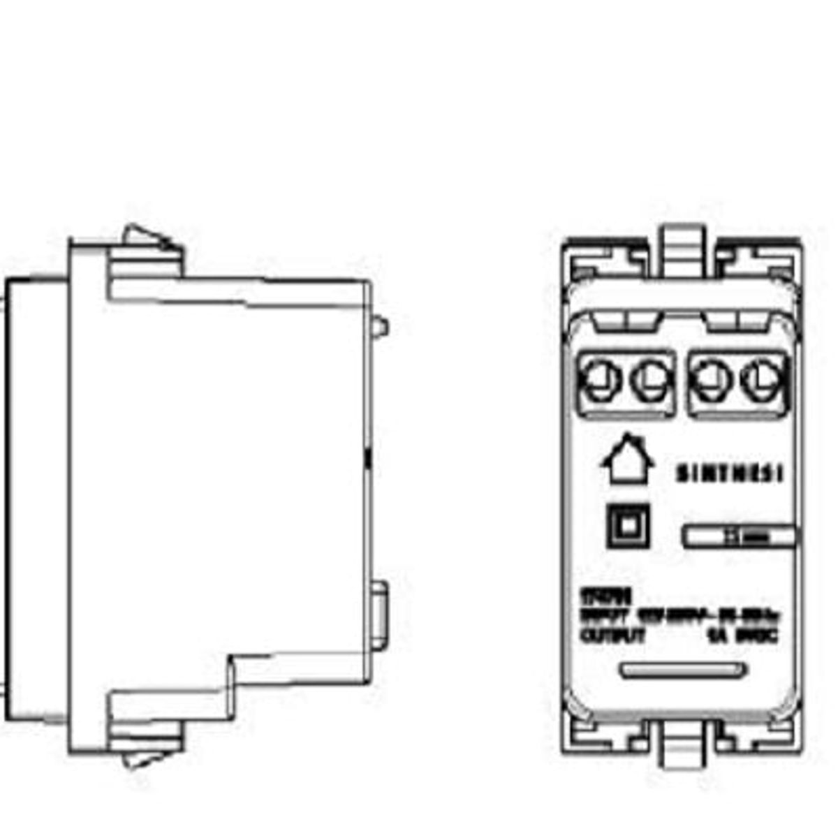 SINTHESI - DADO CARGADOR USB 1 MODULO TIPO A S17 BLANCO SINTHESI