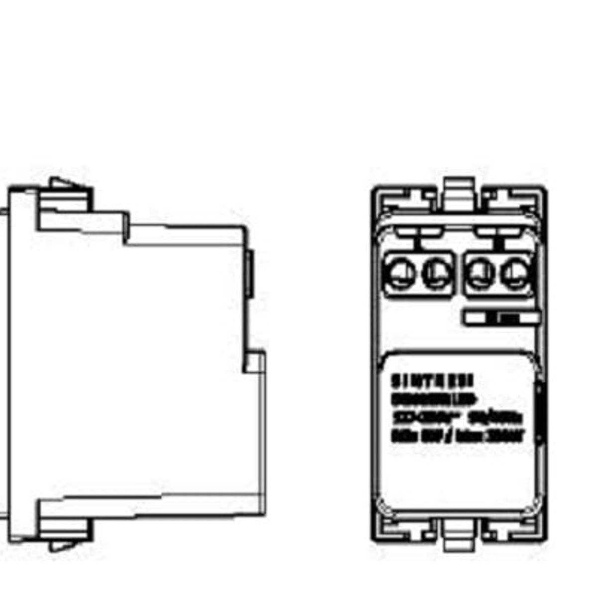 SINTHESI - DADO DIMMER RESISTIVO 300W 1 MODULO S17 BLANCO SINTHESI