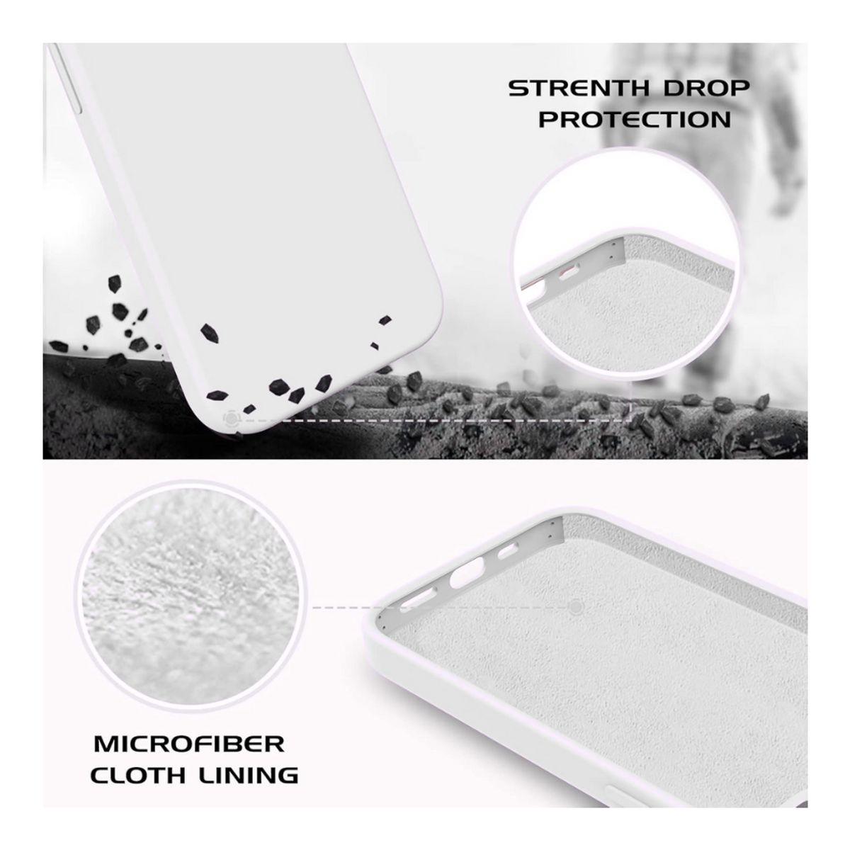 GENERICO - Case para Iphone 15 Pro con logo, protector de silicona color amarillo