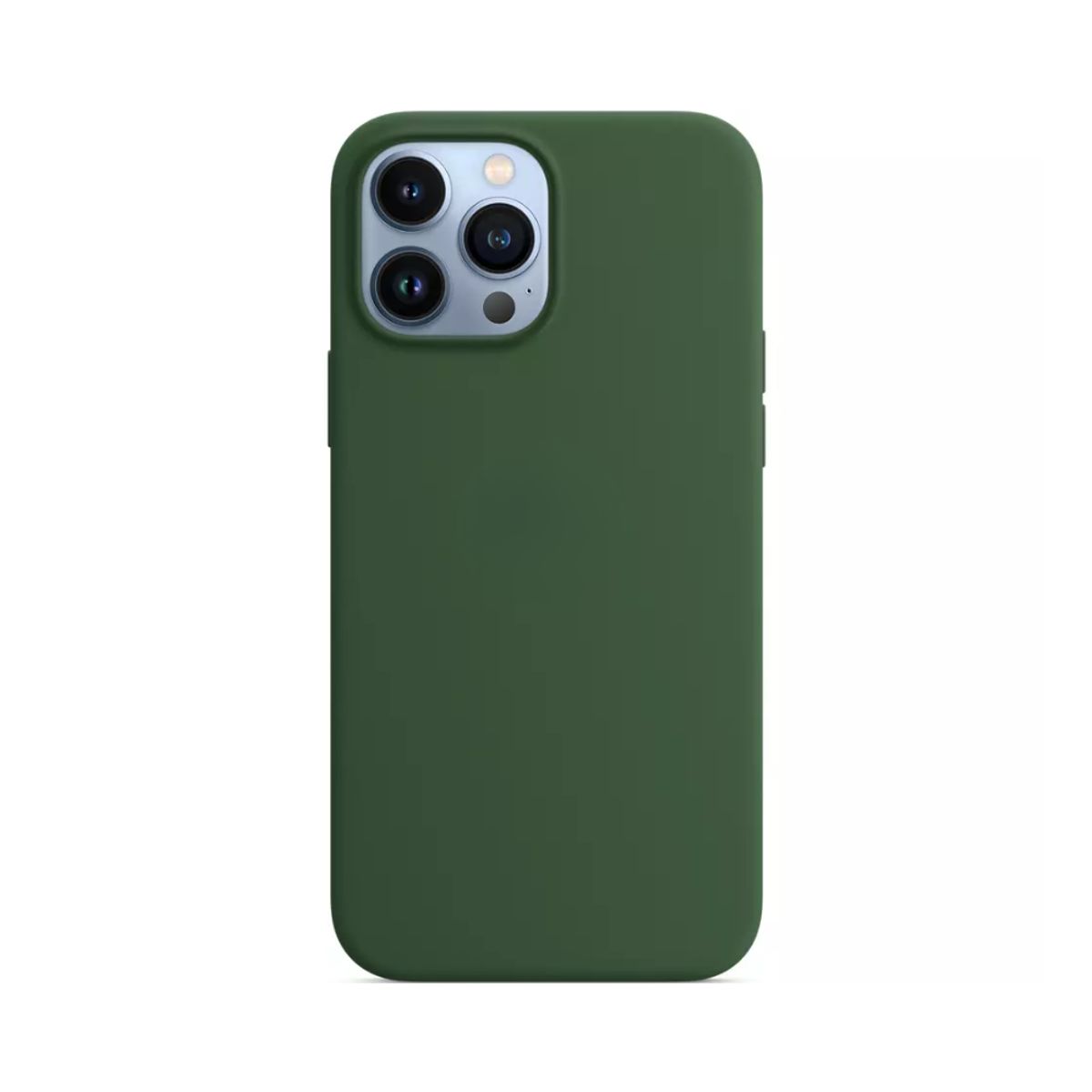 GENERICO - Case para Iphone 15 Pro max con logo, protector de silicona, verde
