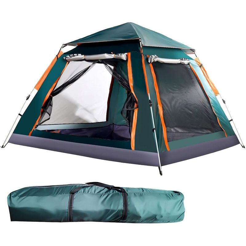 EVERBEST - Carpa Automática Aire Libre Impermeable 6 Personas - Verde