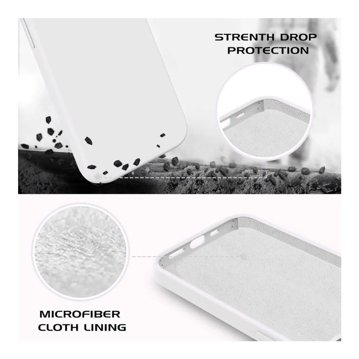 GENERICO - Case para Iphone 15 Pro max con logo, protector silicona, amarillo