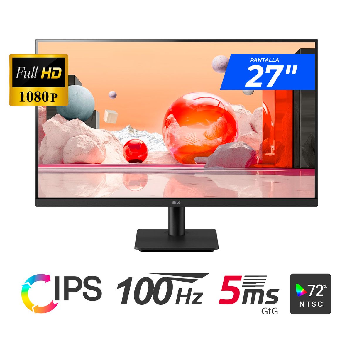 LG - Monitor LG 27MS500-B 27 FHD IPS 1920x1080 HDMI x2  Headphones-Out x1