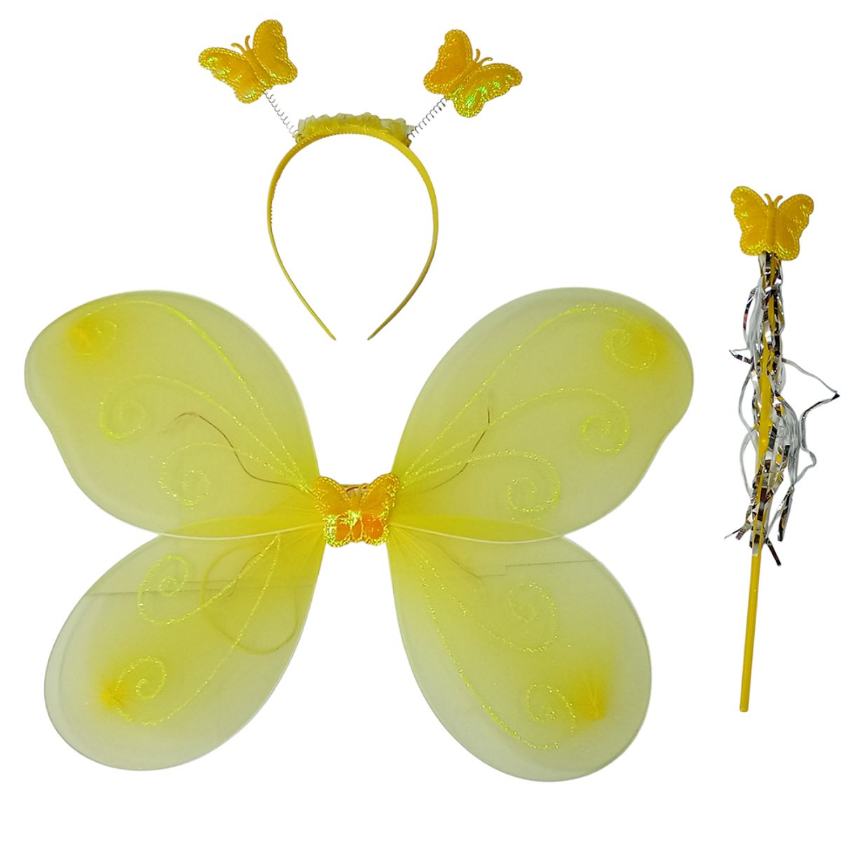 GENERICO - Halas de hada con varita magica y diadema