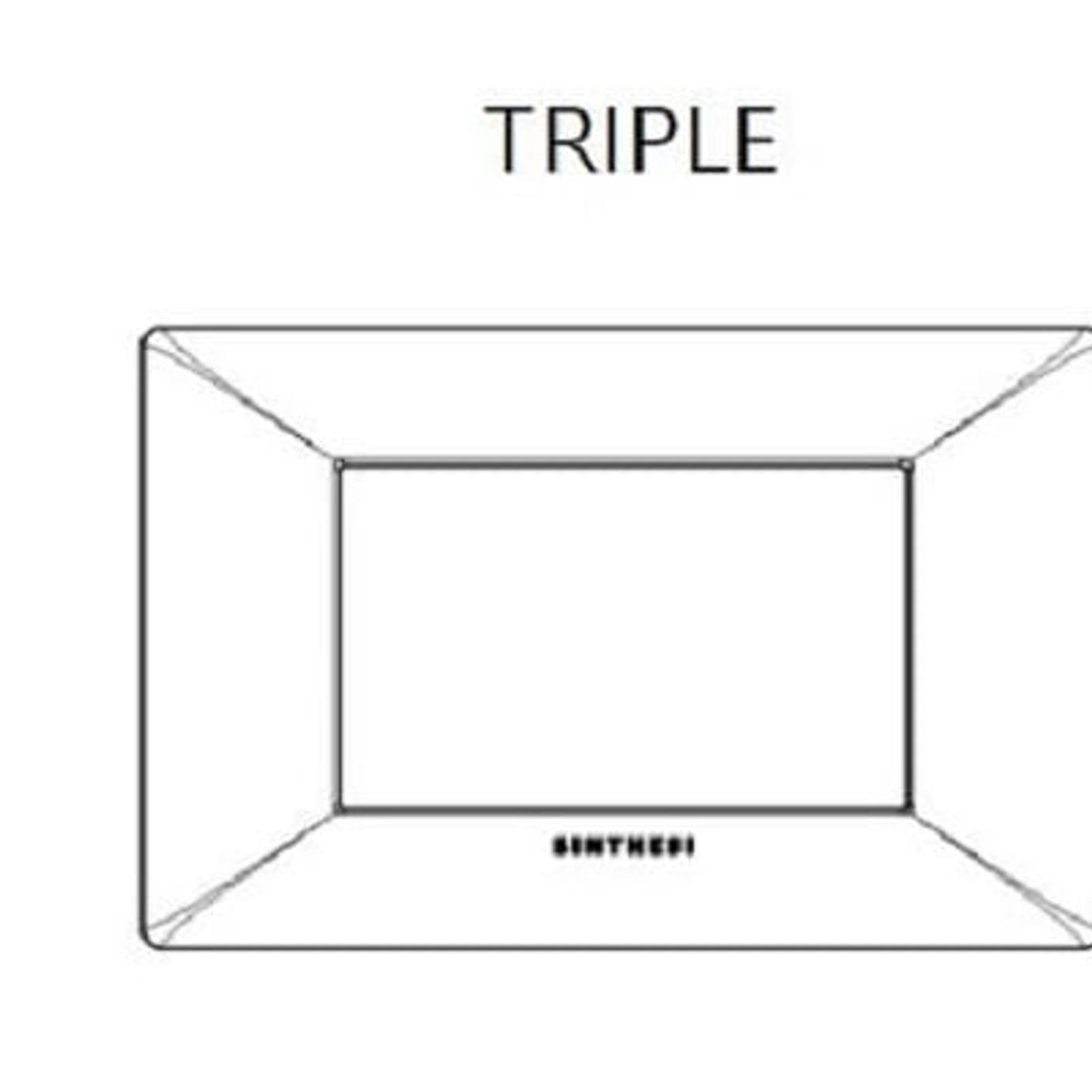 SINTHESI - PLACA TRIPLE DE 3 ESPACIOS S22 BLANCO SINTHESI