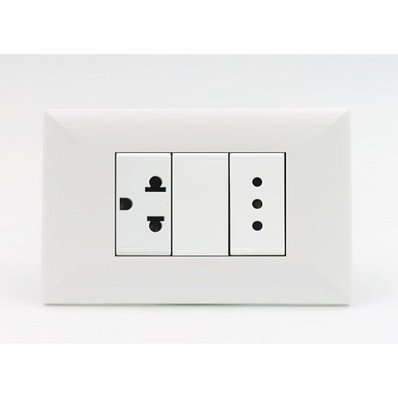 SINTHESI - TOMACORRIENTE DOBLE  01 UNIVERSAL Y 01 DE 3 EN LINEA S17 SINTHESI