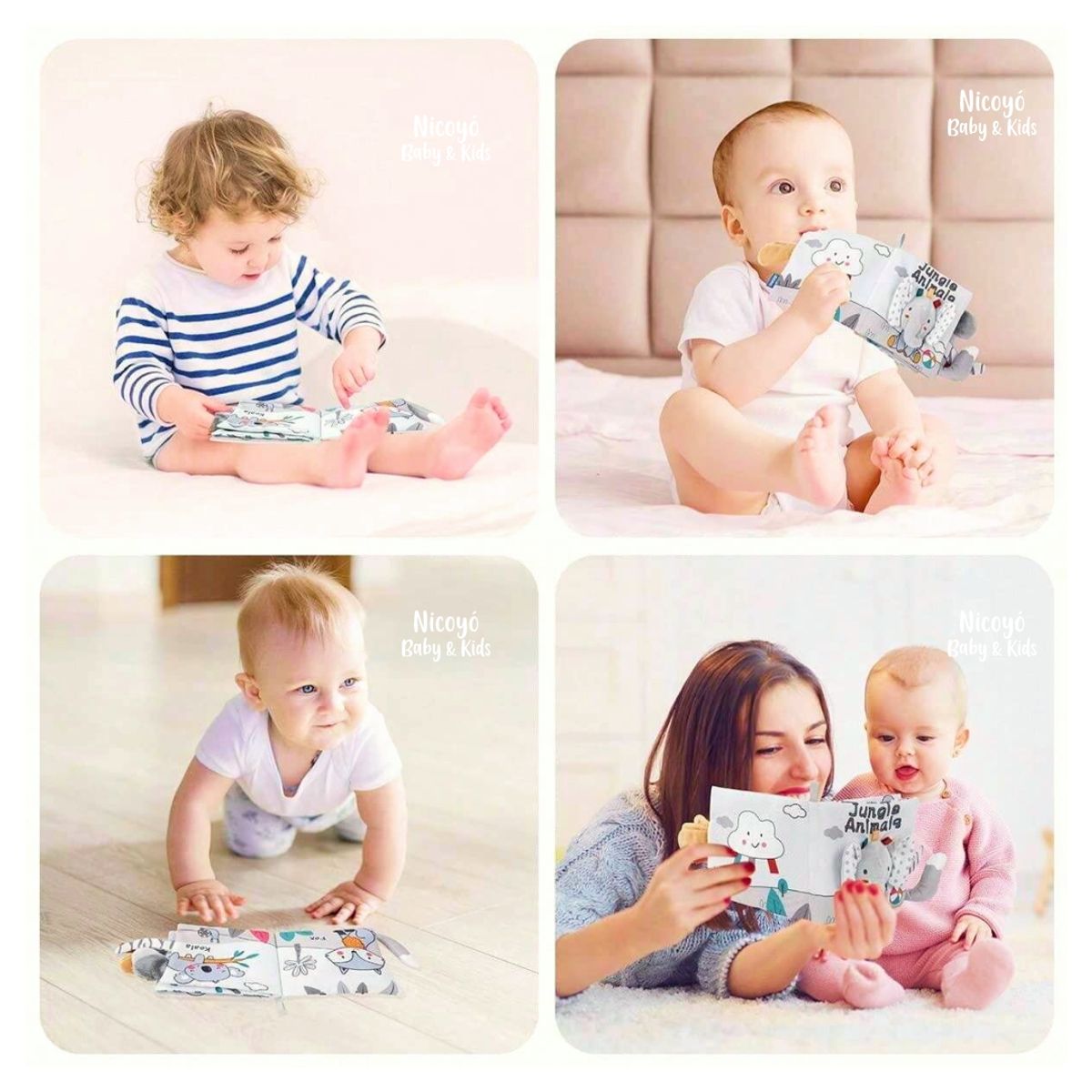 BABY - Libro Sensorial 3D para Bebés con Texturas y Sonido ELEFANTE