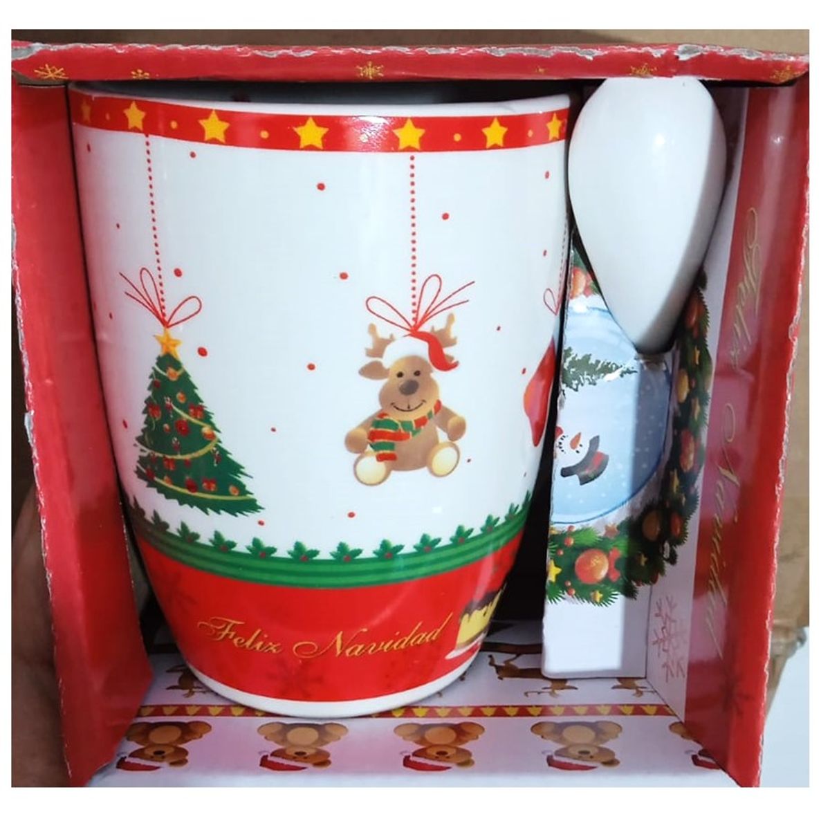 GENERICO - Taza Menaje Navideña Con cucharita