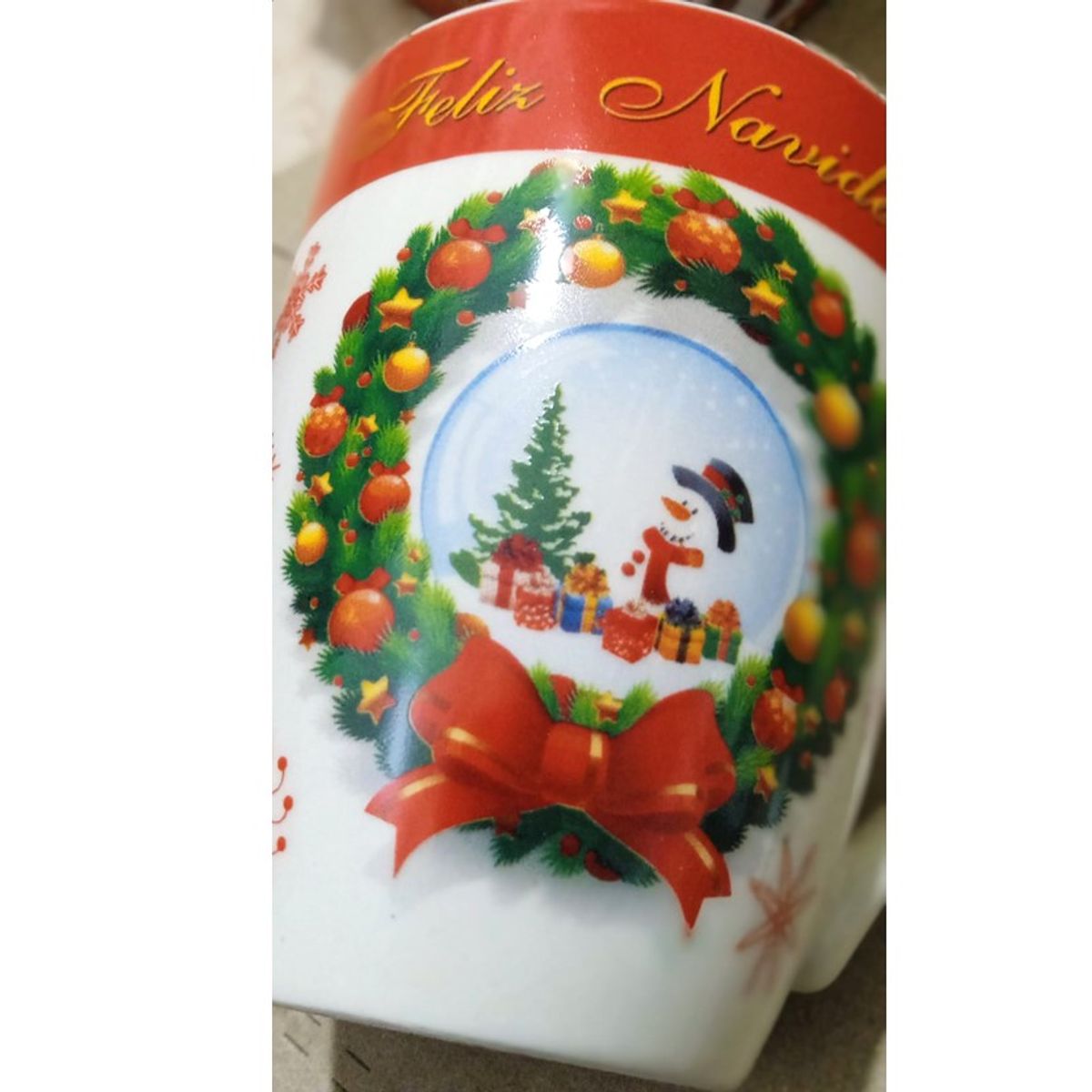 GENERICO - Taza Menaje Navideña Con cucharita SET X2