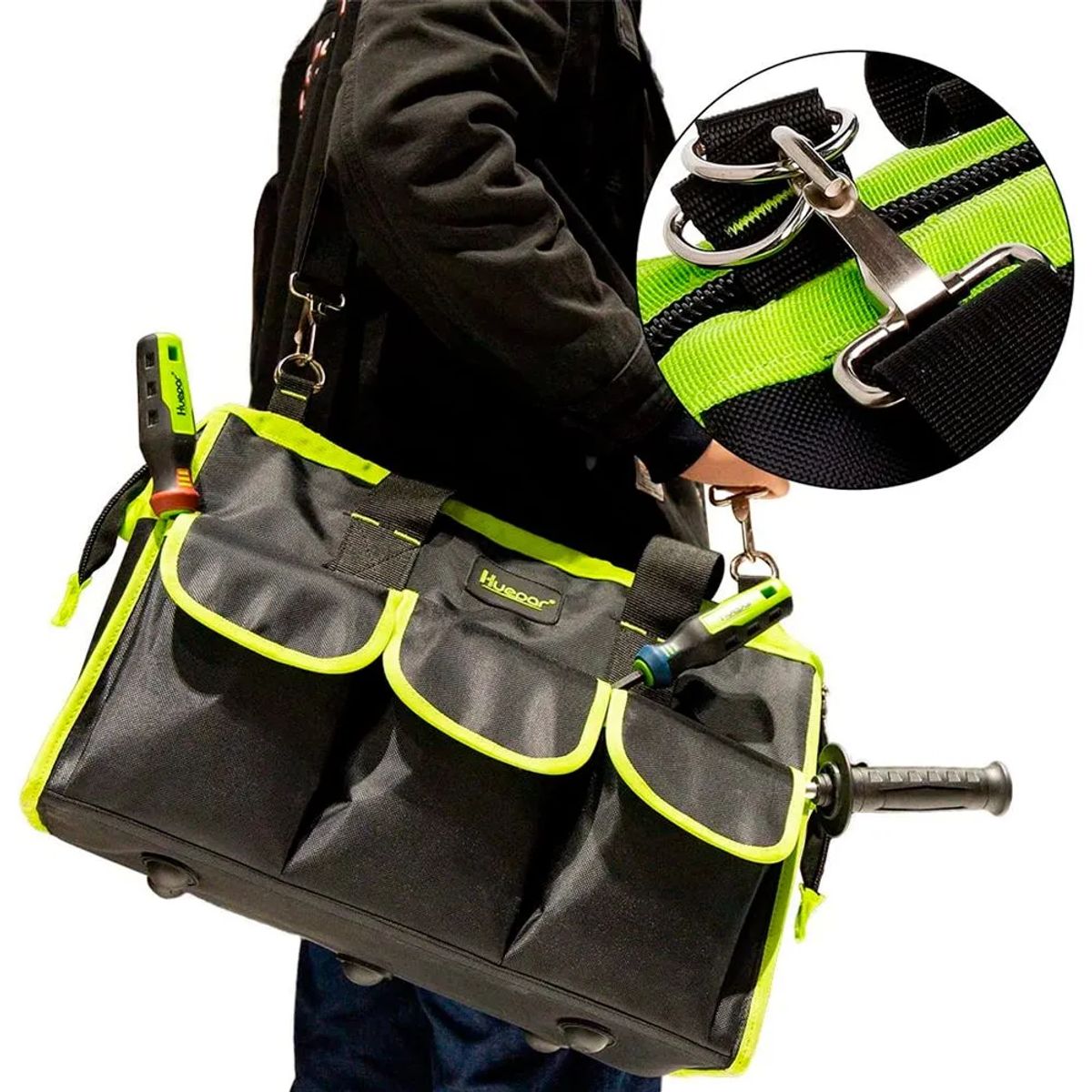 HUEPAR - Bolso para Herramientas de 10 Compartimientos Huepar TB01