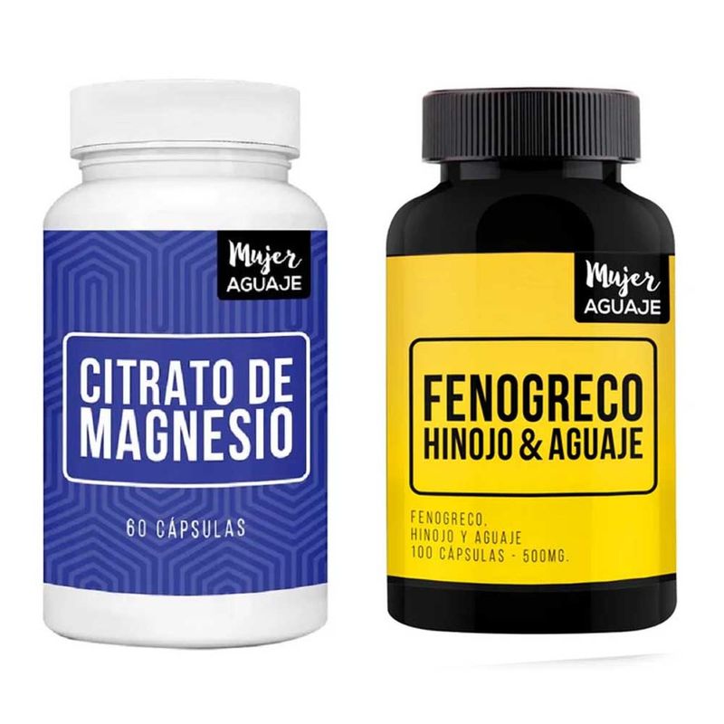 MUJER AGUAJE - Citrato de Magnesio 60 Cápsulas + Fenogreco Hinojo & Aguaje Cápsulas