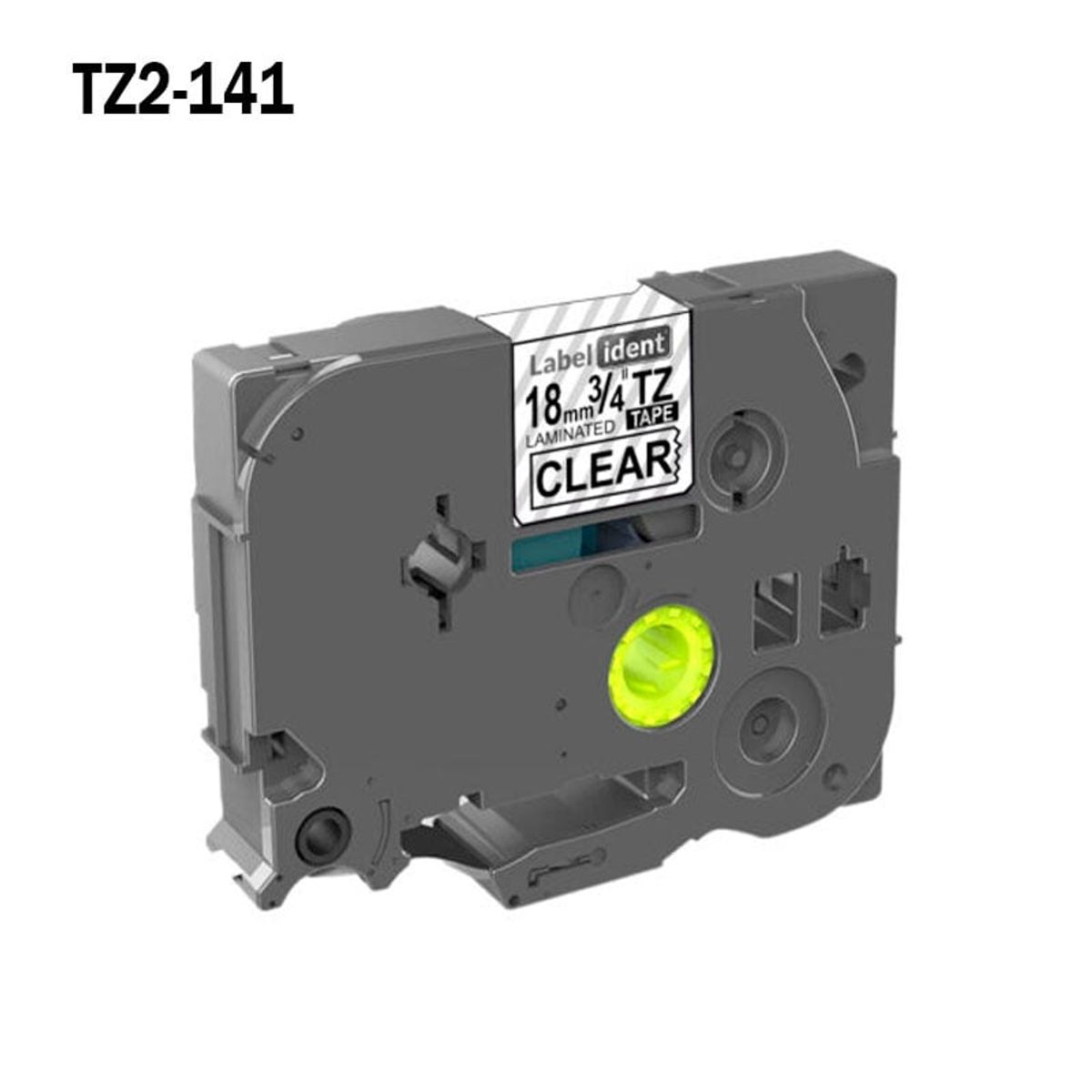 GENERICO - TZ2-141 Cinta Compatible Brother Negro  Trasparente 12mm x 8m TZe-141