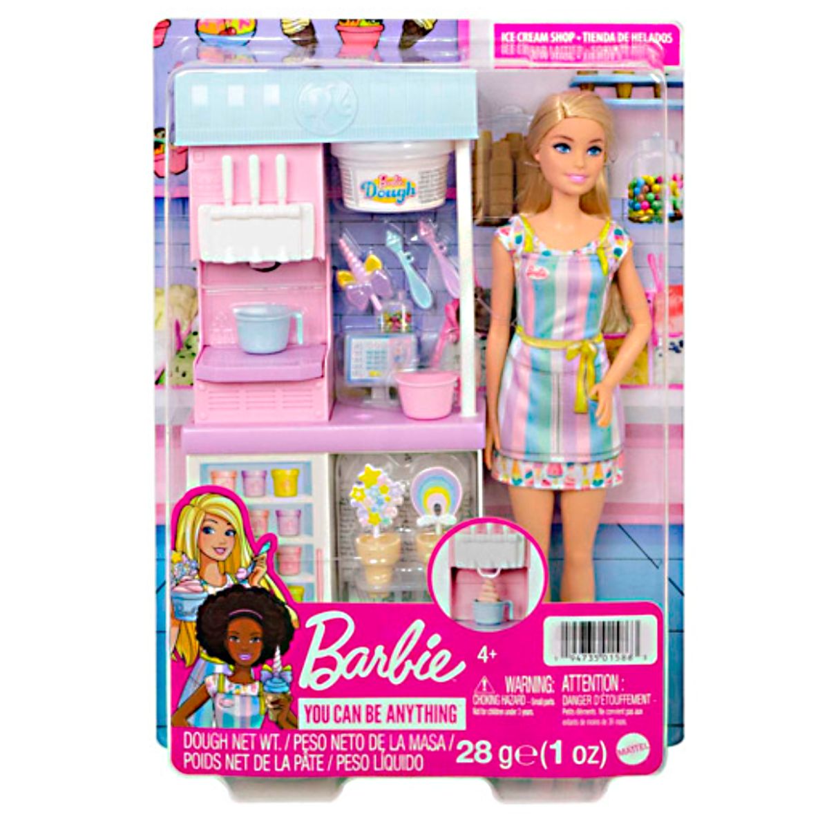 BARBIE - Muñeca Barbie Set de Heladería