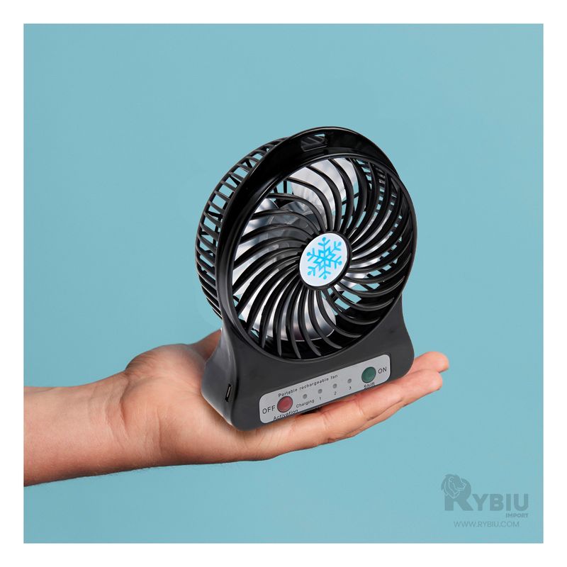 GENERICO - Ventilador Mini Portatil Fresco y Compacto en Color Negro