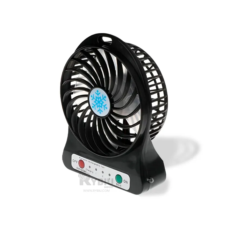 GENERICO - Ventiladora Moderna en Color Negro Y+Post-it Adhesivos