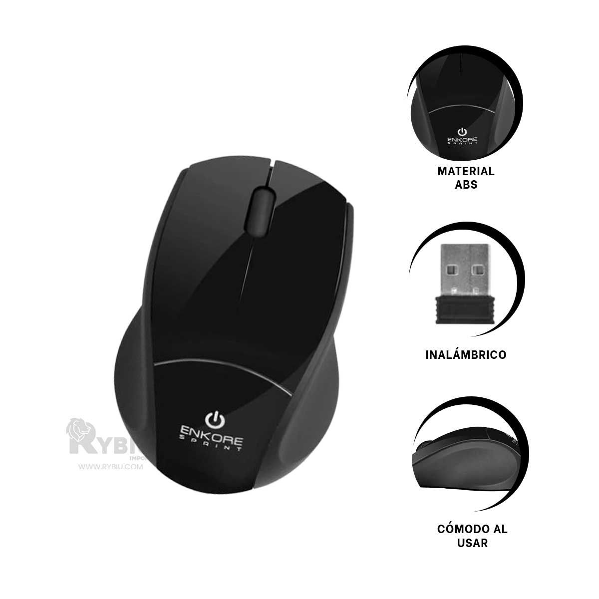 GENERICO - Cursor Funcional EKM200 en Color Negro Y+Ligas de Regalo