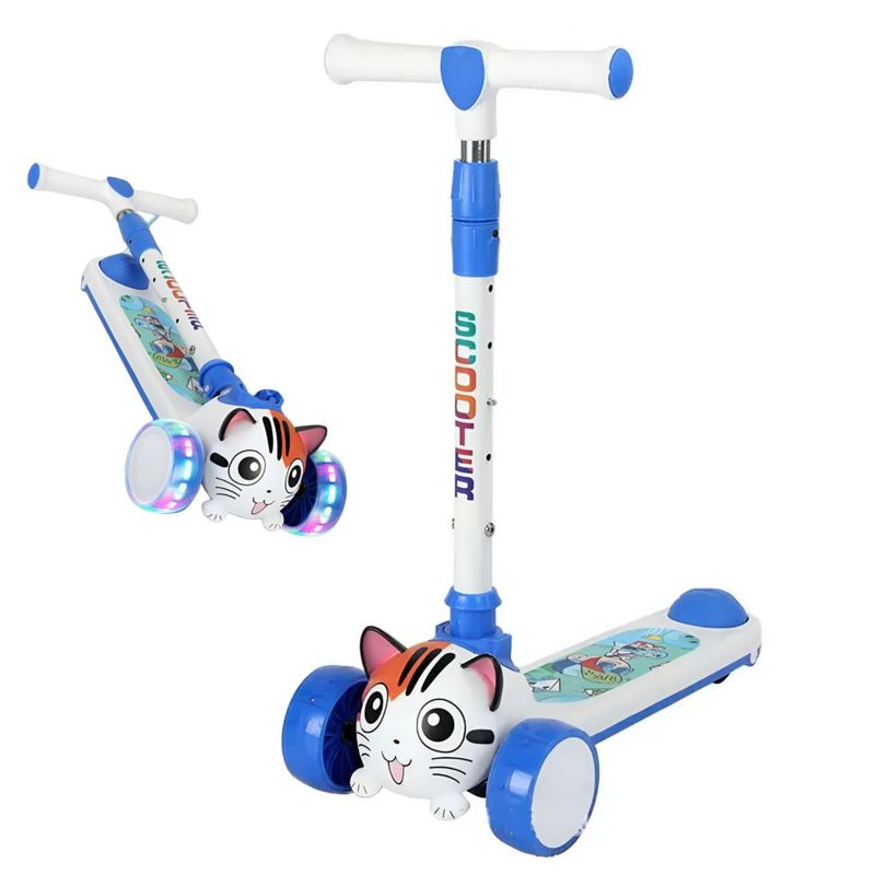 GENERICO - Scooter para niño musical y llantas luces led gatito