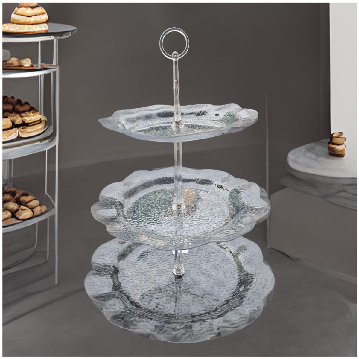 INSPIRA MARKET - Bandeja Fuente Porta Bocaditos Dulces Postres