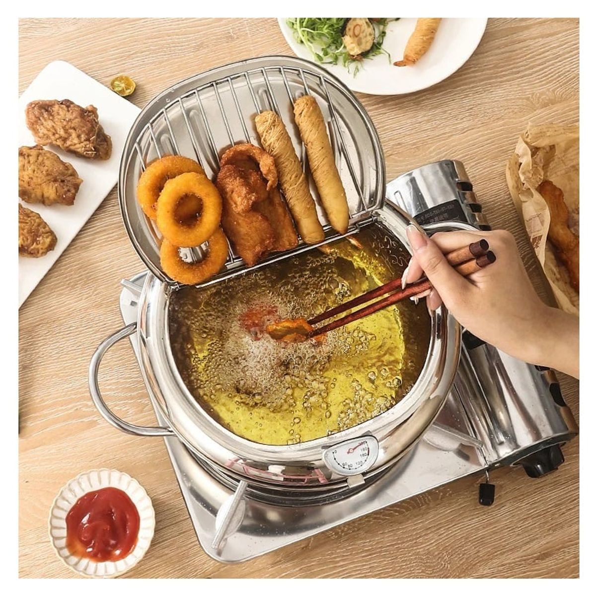 GENERICO - OLLA PARA FRITURAS CON TERMOMETRO