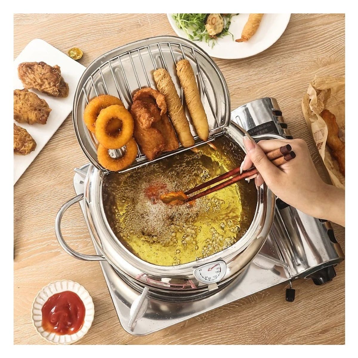 GENERICO - OLLA PARA FRITURAS CON TERMOMETRO