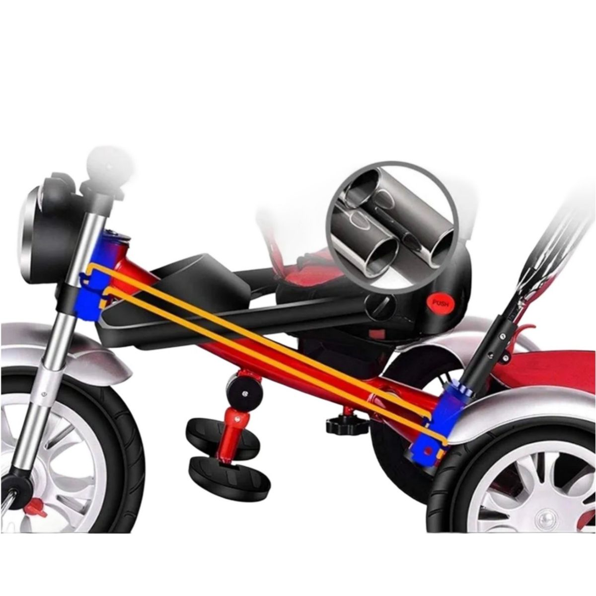 GENERICO - Triciclo guiador musical con pedal para niños