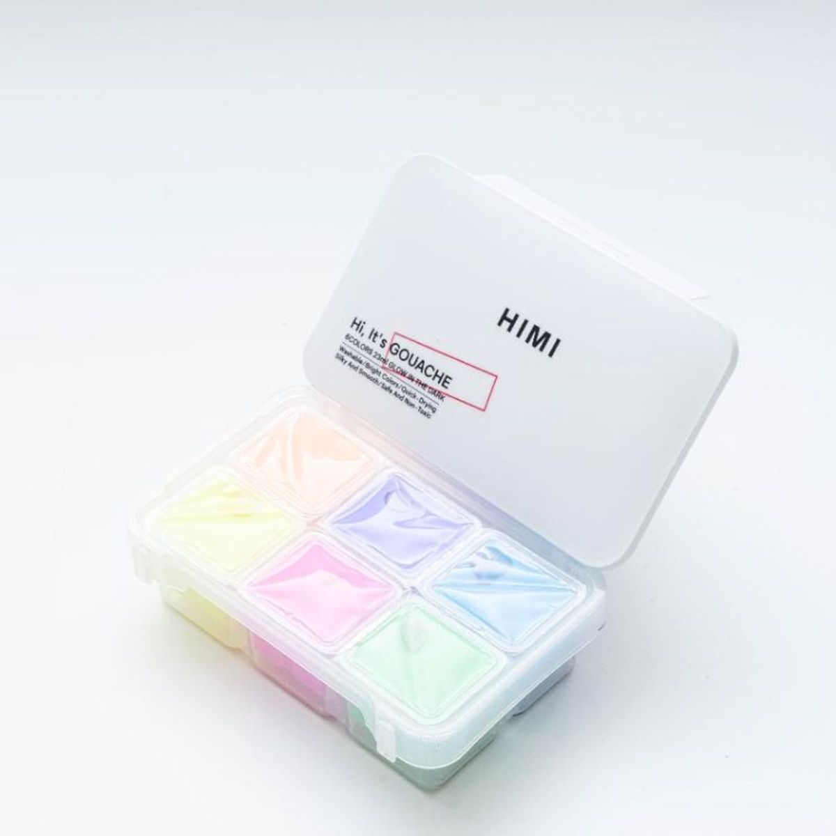 GENERICO - Miya Himi Gouache JellyCup 6 colores brillan en la oscuridad