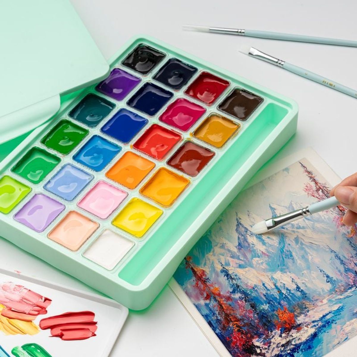 GENERICO - Miya Himi Gouache JellyCup Nueva Visión 24 colores+3pinceles