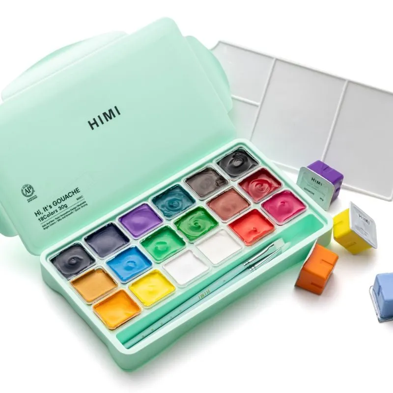 GENERICO - Miya Himi Gouache JellyCup Nueva Visión 18 colores+3pinceles