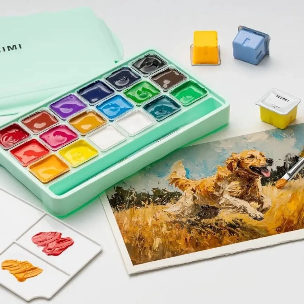 GENERICO - Miya Himi Gouache JellyCup Nueva Visión 18 colores+3pinceles