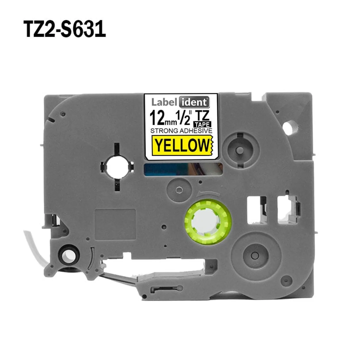 GENERICO - TZ2-S631 Cinta Compatible Brother fondo Amarillo 12mm X 8m TZE-S631