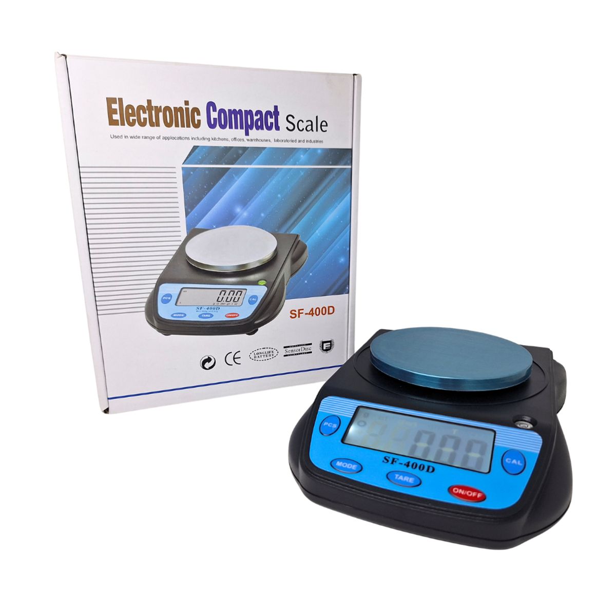 GENERICO - Balanza Centesimal de 001g a 500g Portatil Digital SF-400D