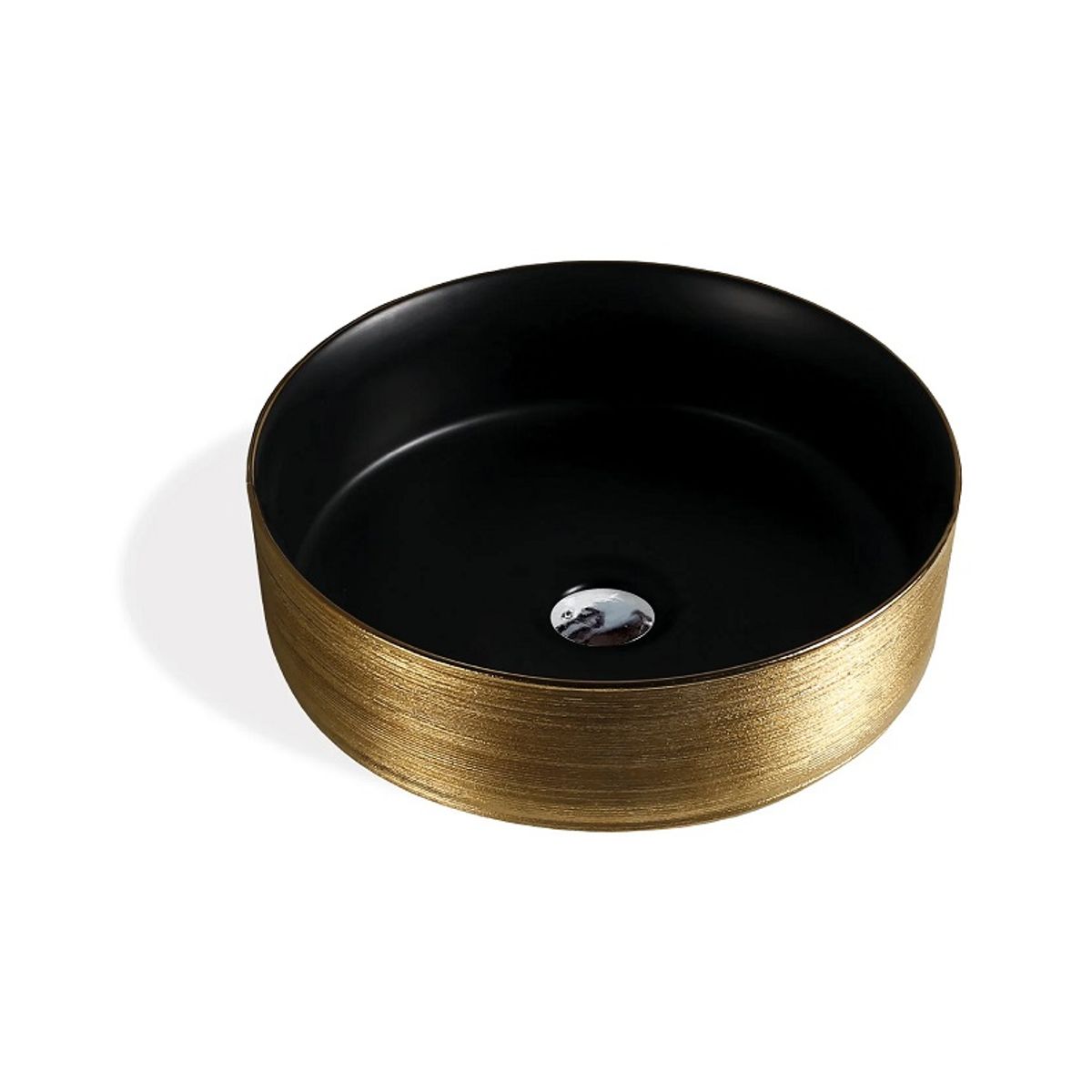 FRATELLI - BOWL OVALIN DE LOZA CIRCULAR DORADO CON NEGRO 223-ND