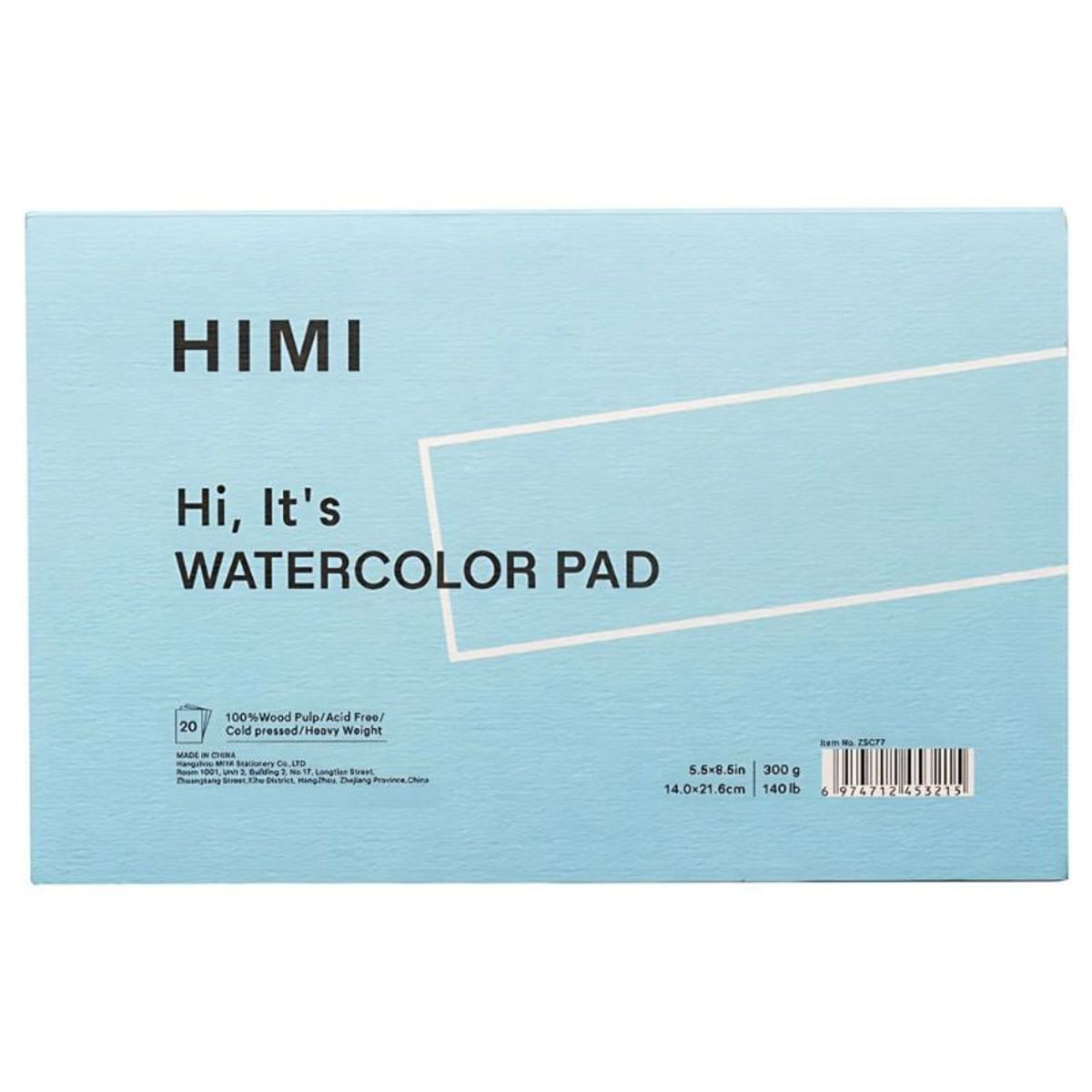 GENERICO - Miya Himi Block para Acuarela 14x216 cm 20 hojas 300gr  Azul