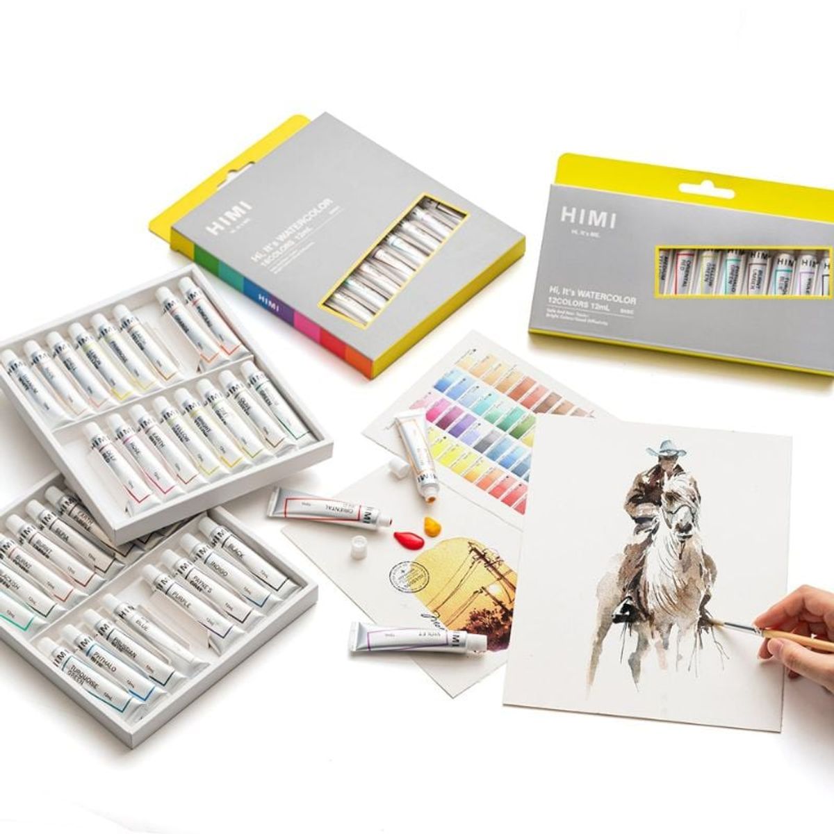 GENERICO - Miya Himi Acuarela en tubo Nueva Presentación Set 36 colores