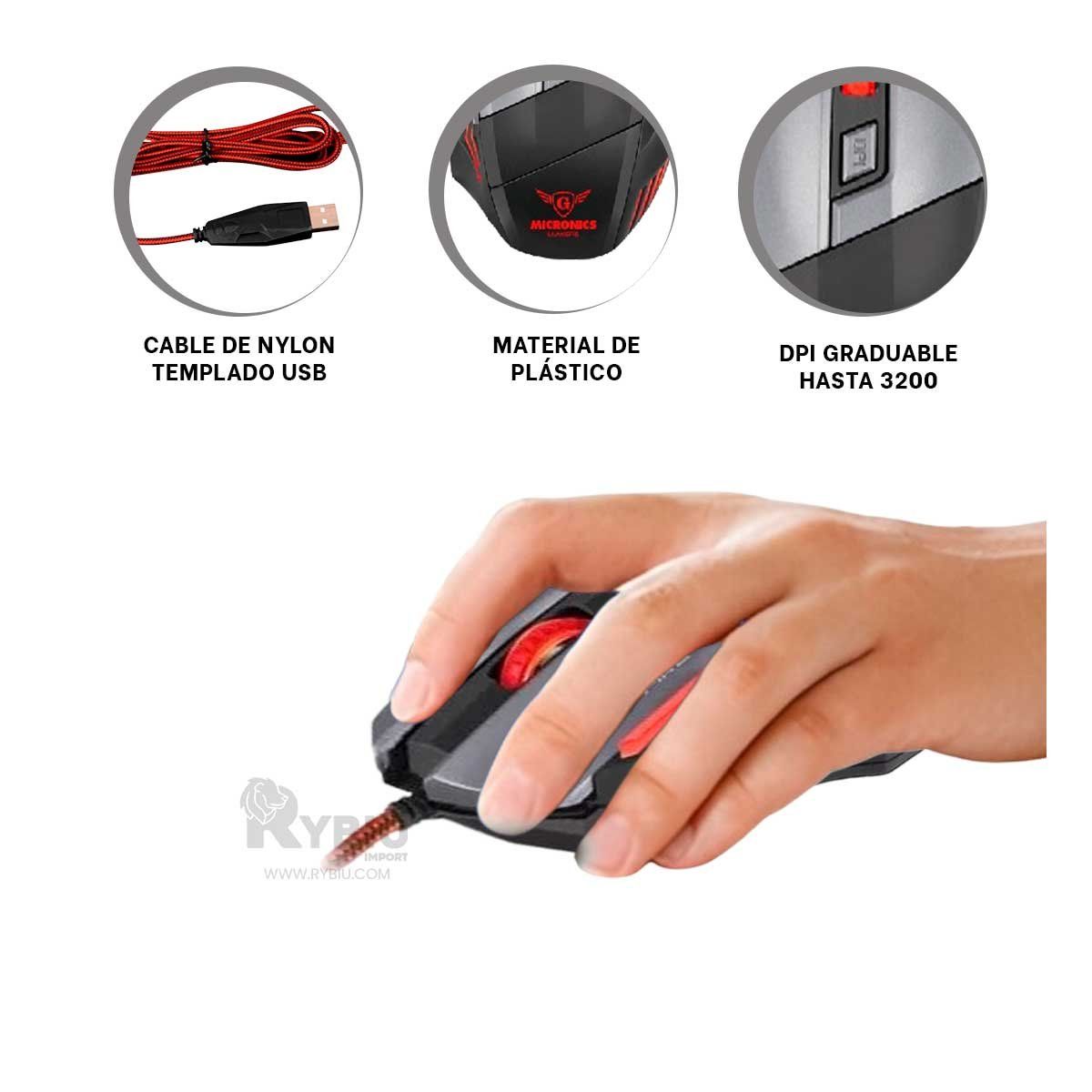 GENERICO - Cursor para Ordenador M811 Negro Y+Banderitas Adhesivas