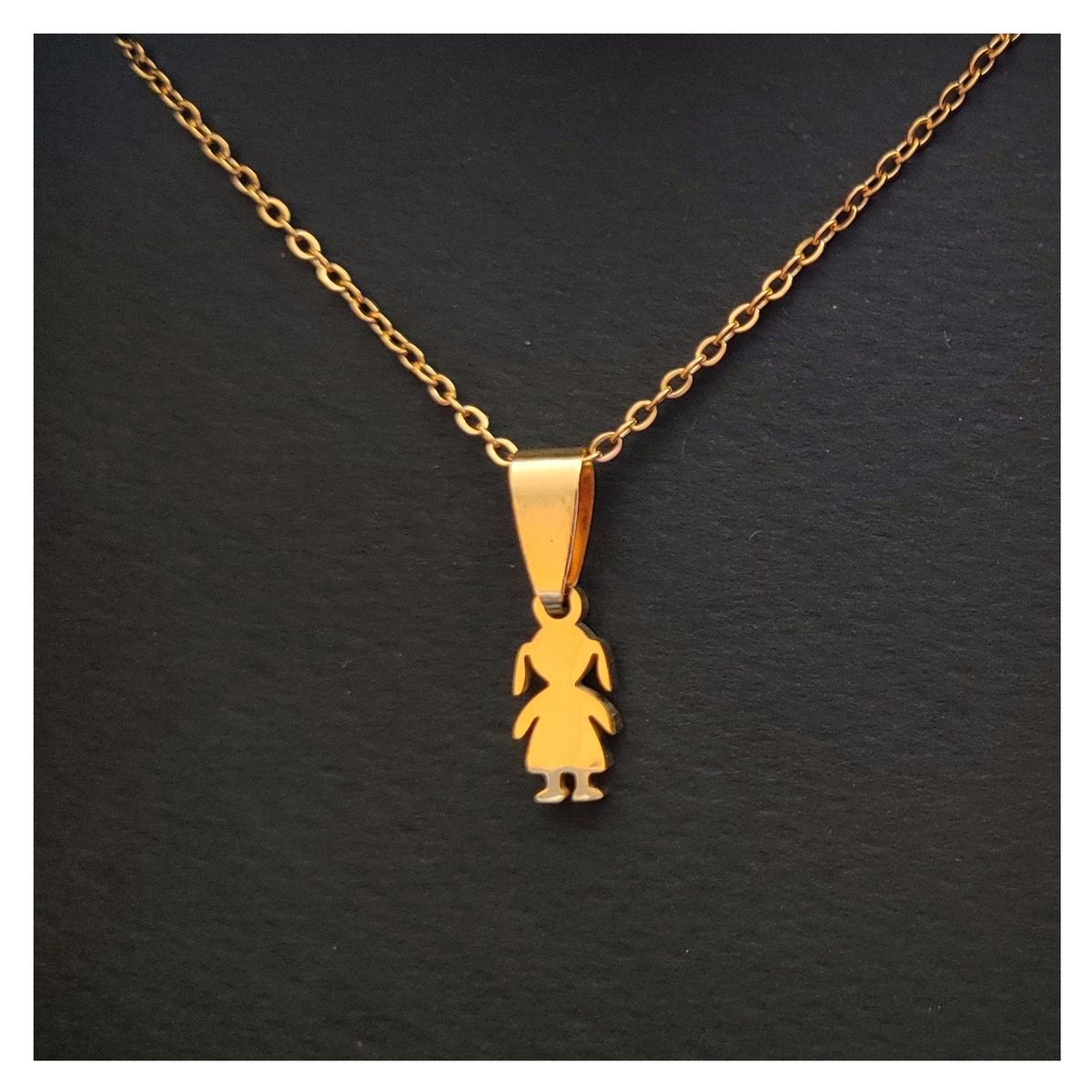 OEM - Collar Mujer Dije Mini Niña o Hija Unica Fino Acero Inoxidable 316L