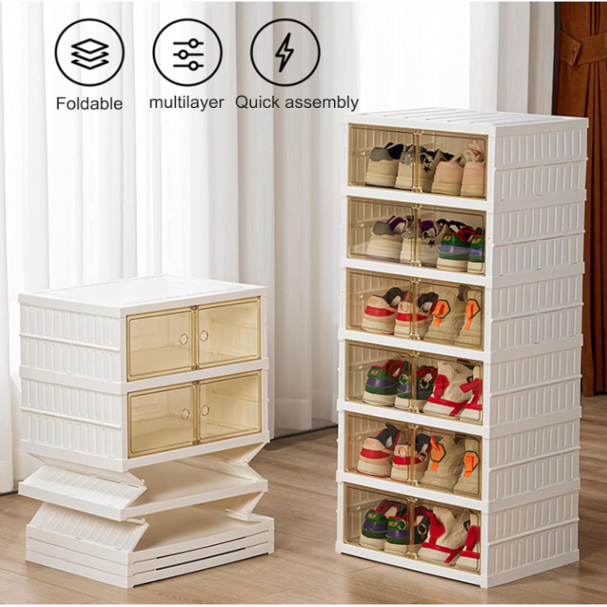 GENERICO - Zapatero Plegable 6 niveles  - 12 Pares