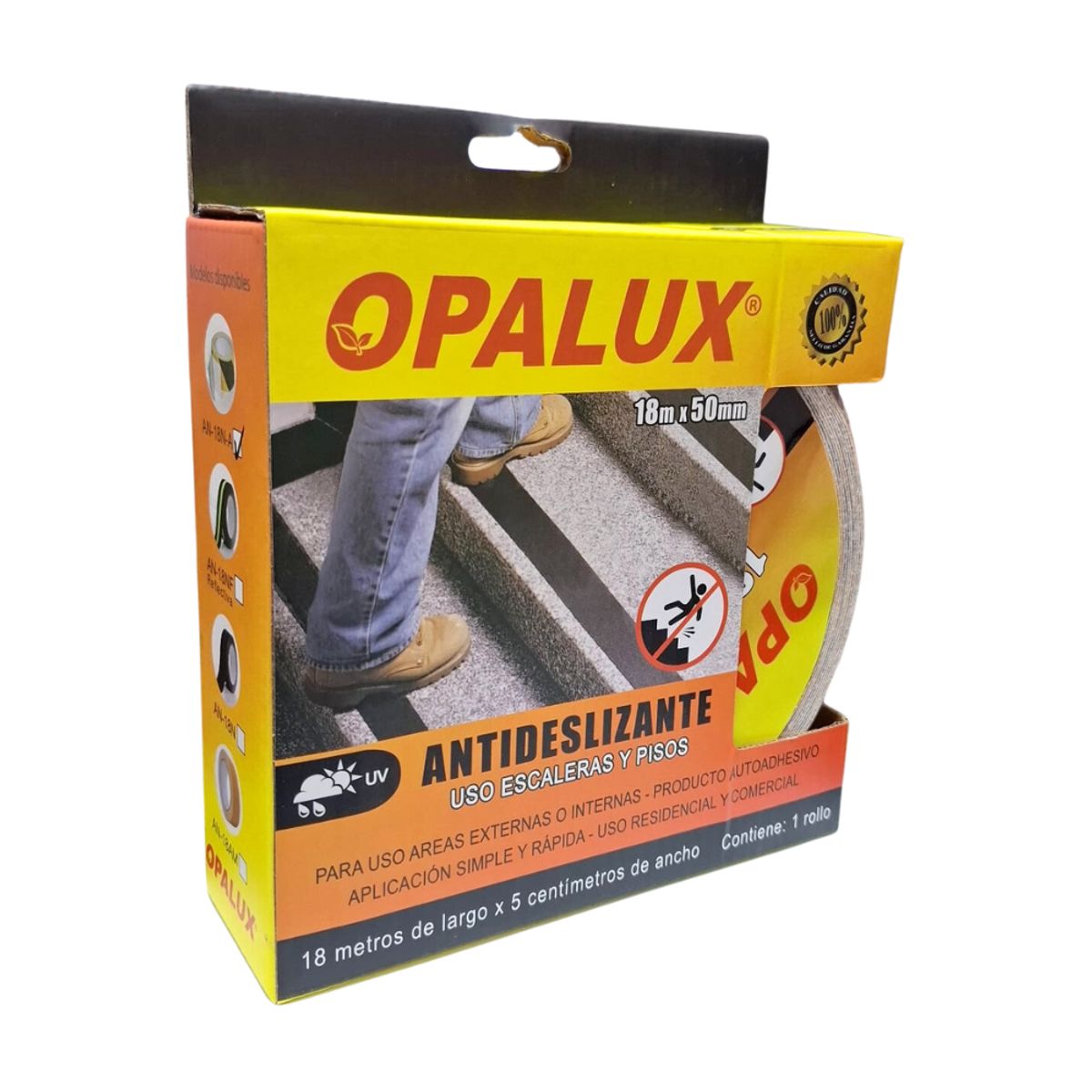 OPALUX - Cinta Antideslizante Opalux NegroAmarillo AN-18N-A