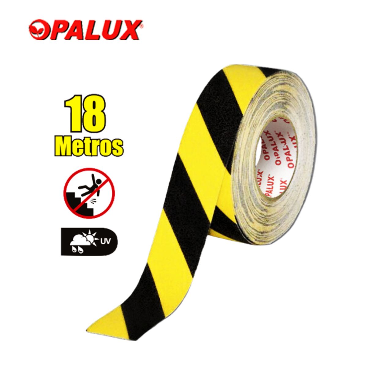 OPALUX - Cinta Antideslizante Opalux NegroAmarillo AN-18N-A
