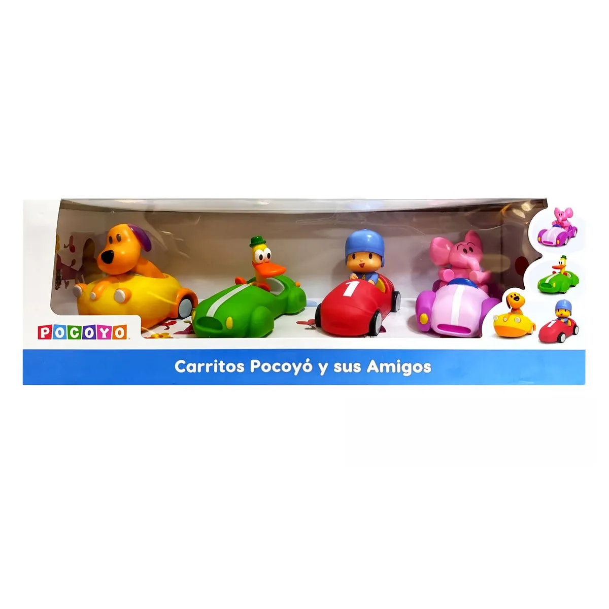 POCOYO - Juguete Set de Vehículos Pocoyo y sus Amigos 4pcs
