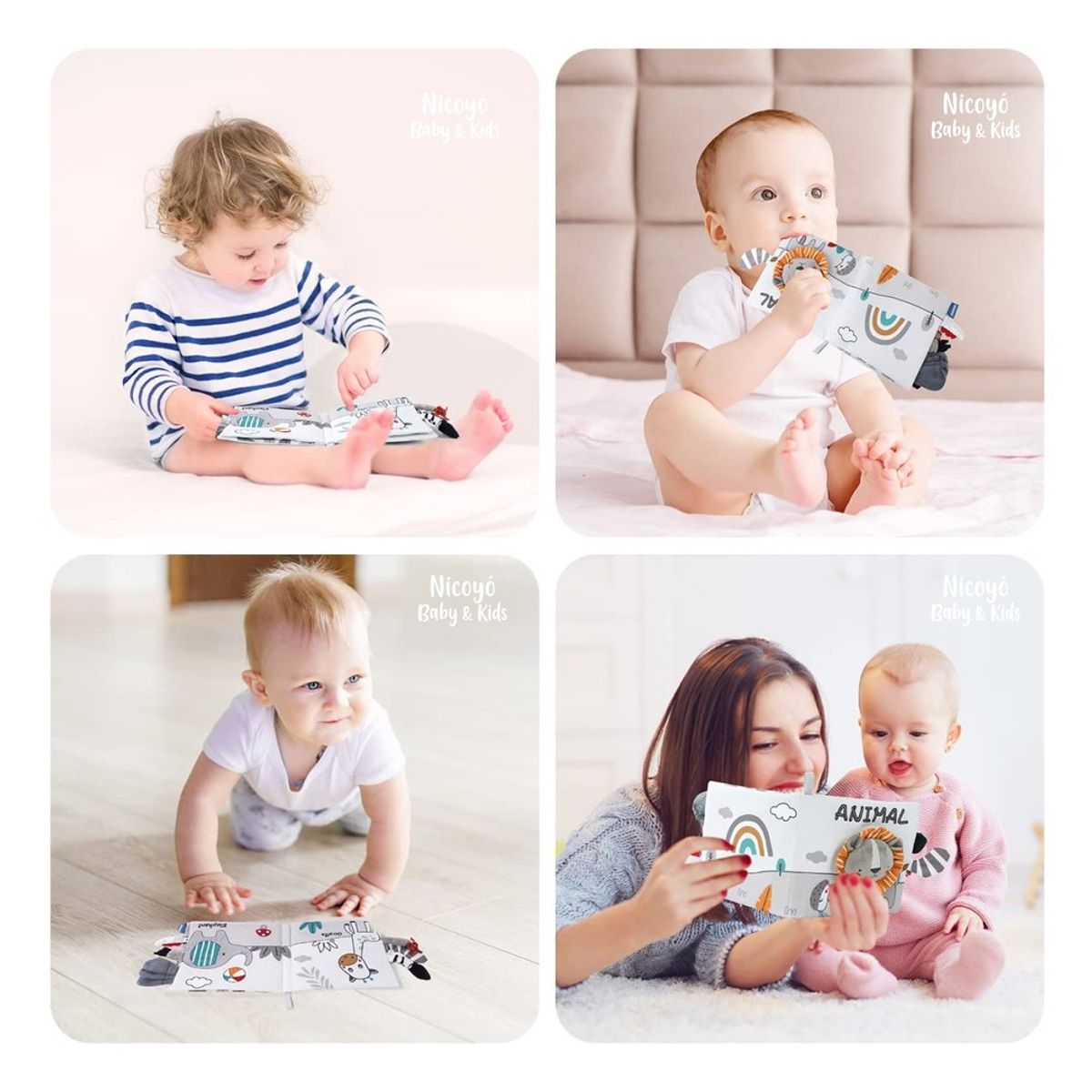 BABY - Libro Sensorial 3D para Bebés con Texturas y Sonido LEÓN