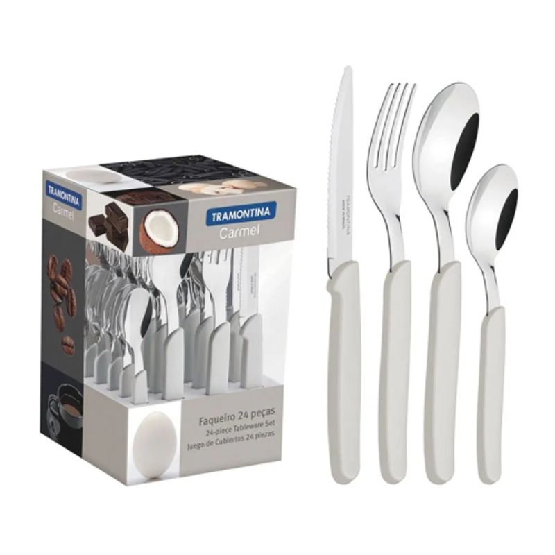 TRAMONTINA - Jgo De Cubiertos X24 Carmel MBlanco - Tramontina