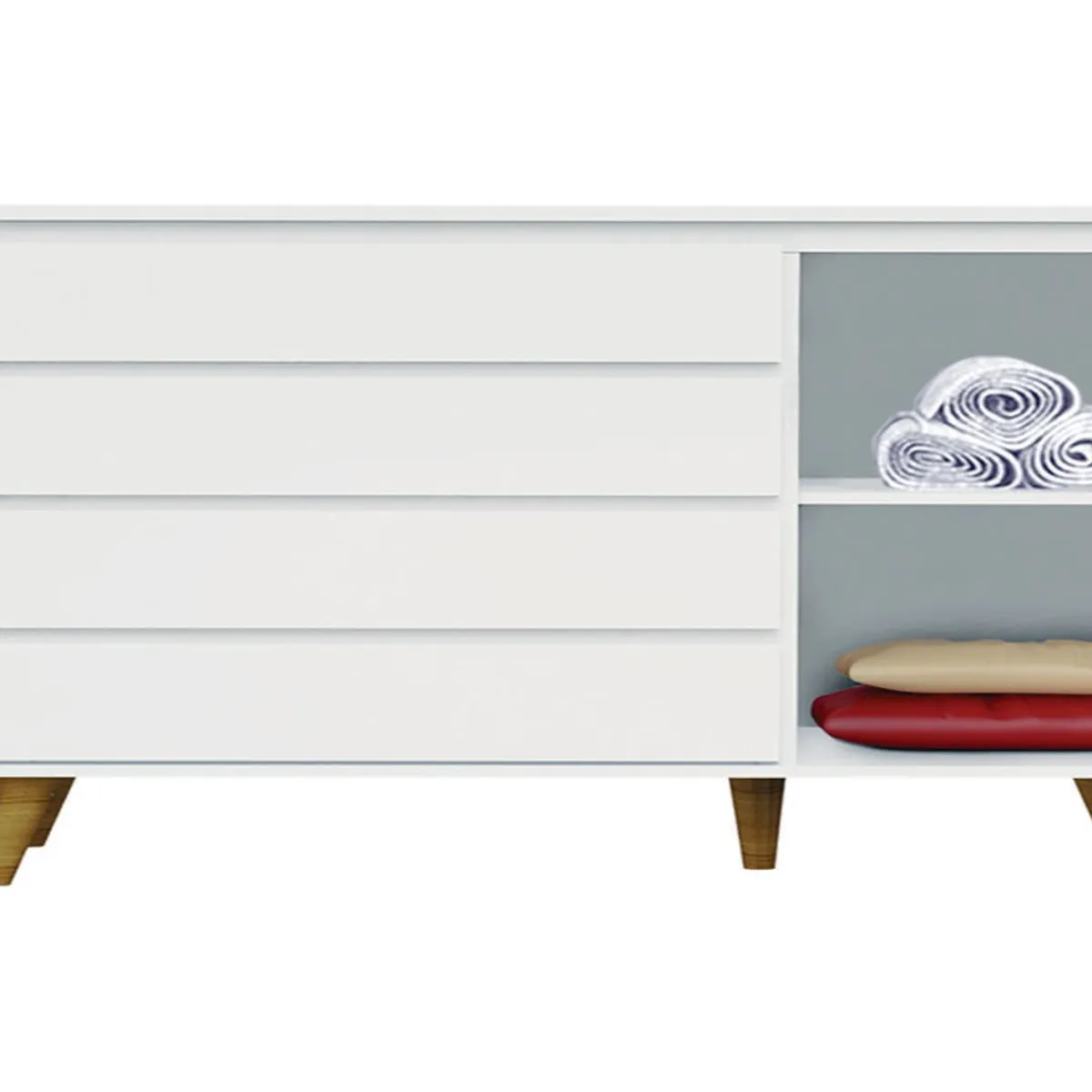 GENERICO - COMODA LORENA GRIS PARA BEBE